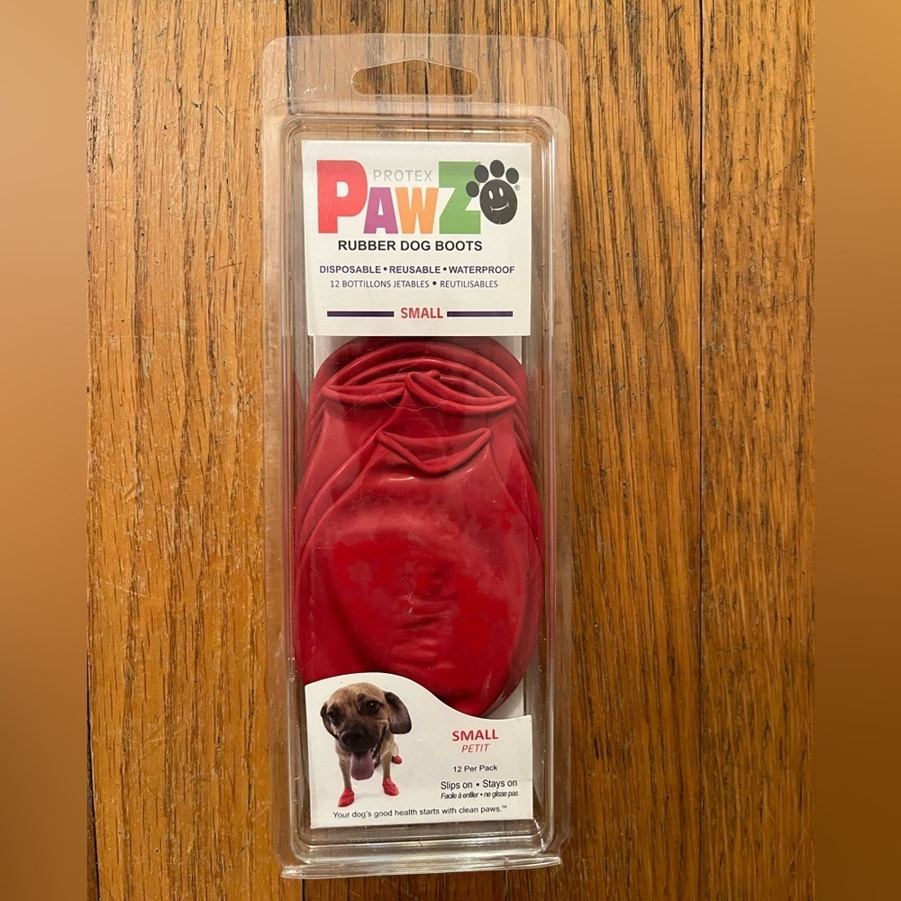 Protec Pawz Waterproof Rubber Dog Boots Red Sz Small NIP
